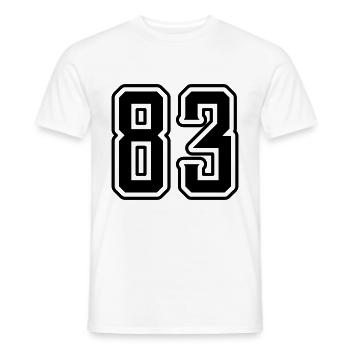 83 Symbole numérique - T-shirt homme - blanc - Devant - AI Model Male 178 dark (178cm)