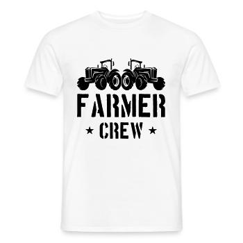 Farmer Crew Tractor Bauer - T-shirt homme - blanc - Devant - AI Model Male 178 dark (178cm)
