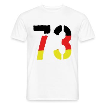 73 Symbole numérique Allemagne - T-shirt homme - blanc - Devant - AI Model Male 178 dark (178cm)