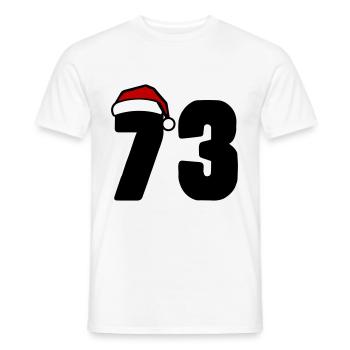73 Numéro Noël - T-shirt homme - blanc - Devant - AI Model Male 178 dark (178cm)