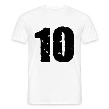 Maillot à 10 chiffres - T-shirt homme - blanc - Devant - AI Model Male 178 dark (178cm)