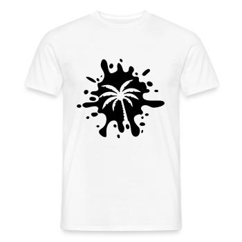 Taches de symboles de palmiers - T-shirt homme - blanc - Devant - AI Model Male 178 dark (178cm)