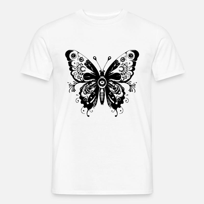 Butterfly Mandala Boho - Men's T-Shirt - white