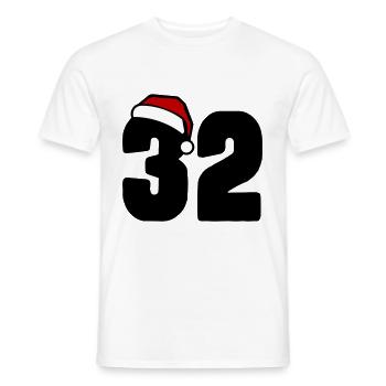 32 Numéro Noël - T-shirt homme - blanc - Devant - AI Model Male 178 dark (178cm)