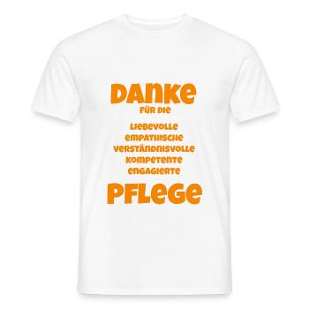 Danke Pflege Anerkennung Geschenk Abschied - Männer T-Shirt - Weiß - Vorne - AI Model Male 178 dark (178cm)