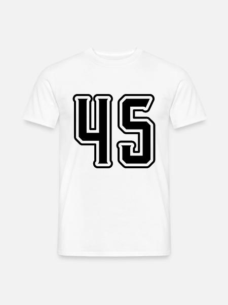 45 number symbol - Men's T-Shirt - white