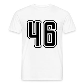Symbole numérique 46 - T-shirt homme - blanc - Devant - AI Model Male 178 dark (178cm)