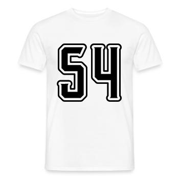 Symbole numérique 54 - T-shirt homme - blanc - Devant - AI Model Male 178 dark (178cm)
