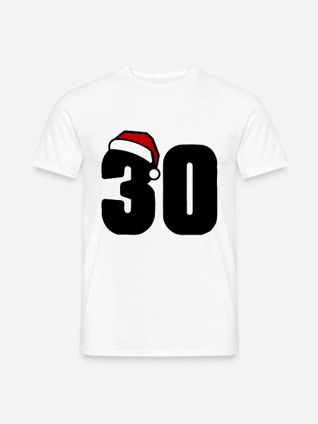 30 Numéro Noël - T-shirt homme - blanc
