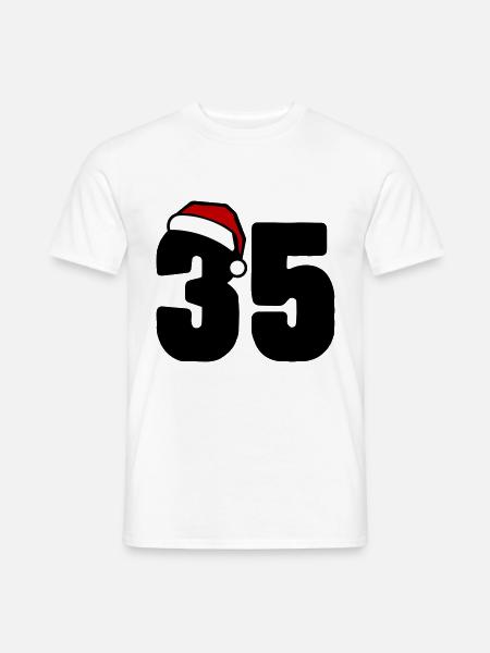 35 Numéro Noël - T-shirt homme - blanc