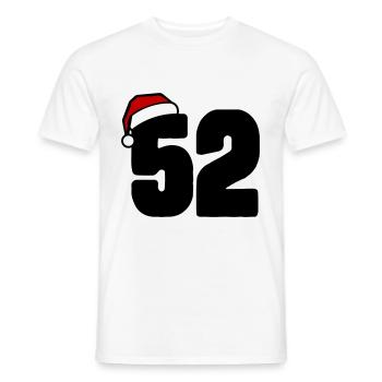 52 Numéro Noël - T-shirt homme - blanc - Devant - AI Model Male 178 dark (178cm)