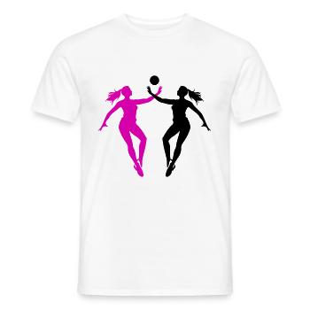 Volleyball Player Silhouette - Men's T-Shirt - white - Front - AI Model Male 178 dark (178cm)