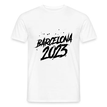 Barcelona 2023 - Männer T-Shirt - Weiß - Vorne - AI Model Male 178 dark (178cm)