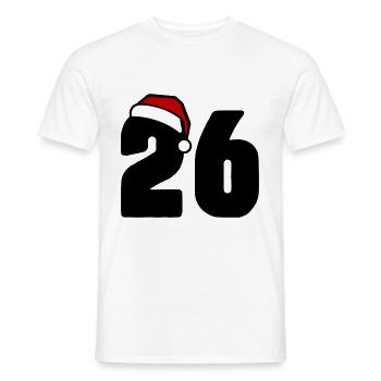 26 Zahl Weihnachten - Männer T-Shirt - Weiß - Vorne - AI Model Male 178 dark (178cm)