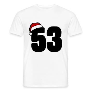 53 Numéro Noël - T-shirt homme - blanc - Devant - AI Model Male 178 dark (178cm)