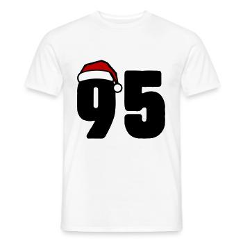 95 Numéro Noël - T-shirt homme - blanc - Devant - AI Model Male 178 dark (178cm)