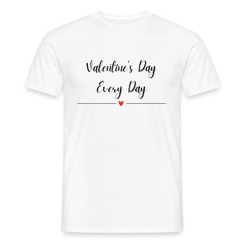 La Saint-Valentin tous les jours - T-shirt homme - blanc - Devant - AI Model Male 178 dark (178cm)