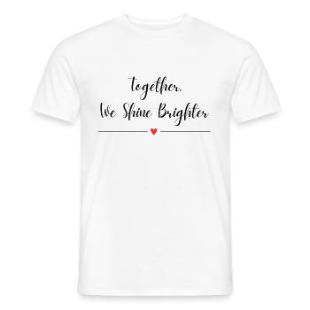 Together, We Shine Brighter - Men's T-Shirt - white - Front - AI Model Male 178 dark (178cm)