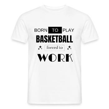 Gift basketball basketball funny sport passion - Men's T-Shirt - white - Front - AI Model Male 178 dark (178cm)