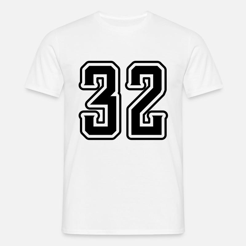 32 number symbol - Men's T-Shirt - white