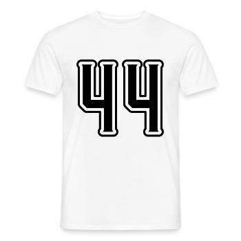 Symbole numérique 44 - T-shirt homme - blanc - Devant - AI Model Male 178 dark (178cm)