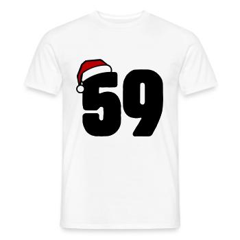 59 Numéro Noël - T-shirt homme - blanc - Devant - AI Model Male 178 dark (178cm)