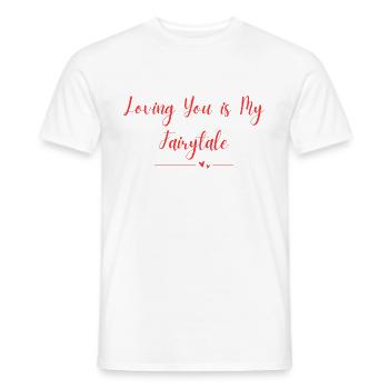 T’aimer est mon conte de fées - T-shirt homme - blanc - Devant - AI Model Male 178 dark (178cm)