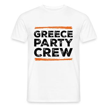 Greece Party Crew - Men's T-Shirt - white - Front - AI Model Male 178 dark (178cm)