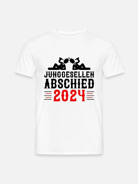 Junggesellen Abschied 2024 - Männer T-Shirt - Weiß