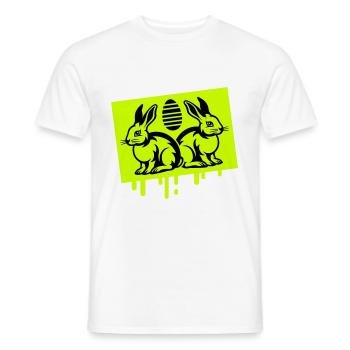 Osterhase Symbol Ostern - Männer T-Shirt - Weiß - Vorne - AI Model Male 178 dark (178cm)