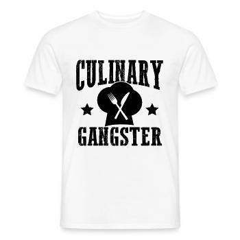 cook gangster cooking - Men's T-Shirt - white - Front - AI Model Male 178 dark (178cm)