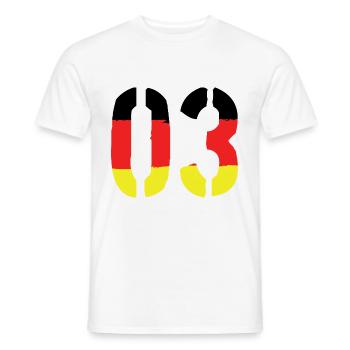 3 Zahl symbol Germany - Männer T-Shirt - Weiß - Vorne - AI Model Male 178 dark (178cm)