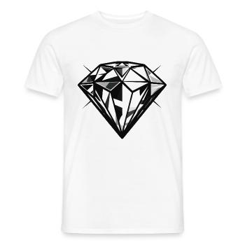Diamant Symbol - Männer T-Shirt - Weiß - Vorne - AI Model Male 178 dark (178cm)