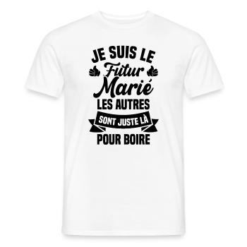 Je suis le futur marié humour cadeau futur marié - T-shirt homme - blanc - Devant - AI Model Male 178 dark (178cm)