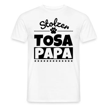 Tosa lustig Herrchen Hund - Männer T-Shirt - Weiß - Vorne - AI Model Male 178 dark (178cm)
