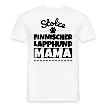 Stolze Finnischer Lapphund Mama - Männer T-Shirt - Weiß - Vorne - AI Model Male 178 dark (178cm)