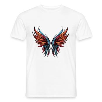 Icône d’aile - T-shirt homme - blanc - Devant - AI Model Male 178 dark (178cm)