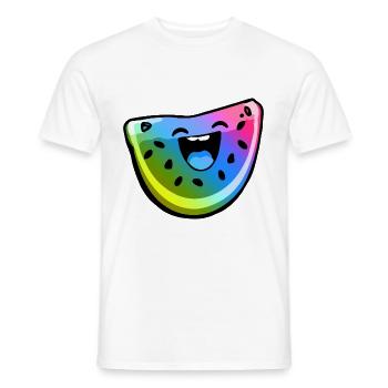 Pastèque Bande dessinée colorée - T-shirt homme - blanc - Devant - AI Model Male 178 dark (178cm)