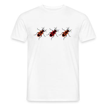 three firebugs in a row - Men's T-Shirt - white - Front - AI Model Male 178 dark (178cm)