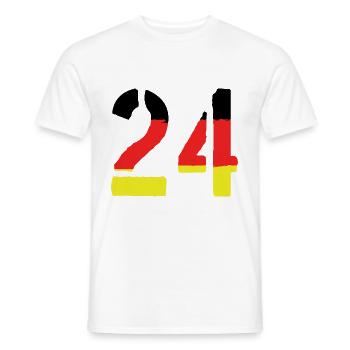 24 symbole de chiffres Allemagne - T-shirt homme - blanc - Devant - AI Model Male 178 dark (178cm)