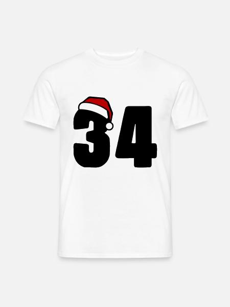 34 Numéro Noël - T-shirt homme - blanc
