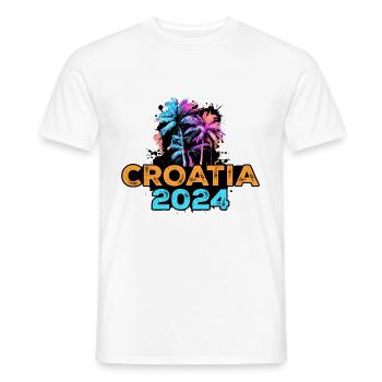Croatia 2024 Tour - Men's T-Shirt - white - Front - AI Model Male 178 dark (178cm)