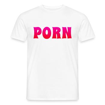porno - T-shirt homme - blanc - Devant - AI Model Male 178 dark (178cm)