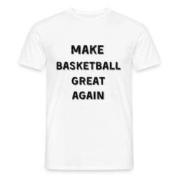 Gift basketball basketball funny sport passion - Men's T-Shirt - white - Front - AI Model Male 178 dark (178cm)