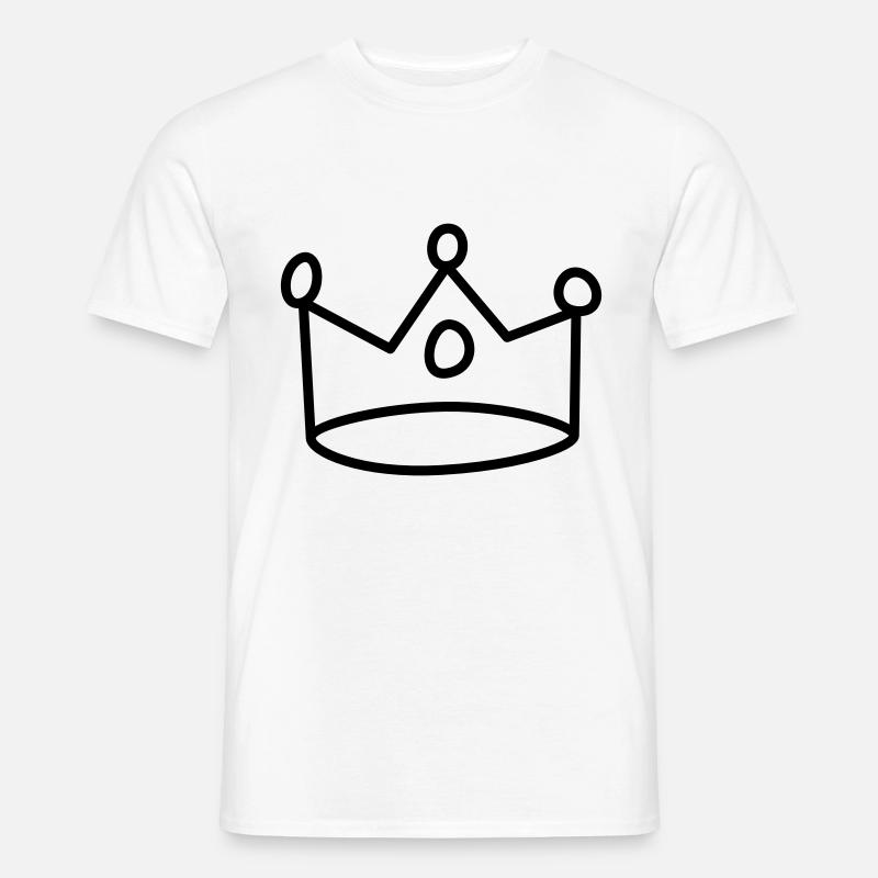 Krone - Männer T-Shirt - Weiß