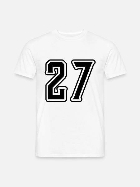 Symbole numérique 27 - T-shirt homme - blanc
