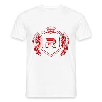 R Letter Coat of arms - Men's T-Shirt - white - Front - AI Model Male 178 dark (178cm)