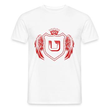 Lettre U Armoiries - T-shirt homme - blanc - Devant - AI Model Male 178 dark (178cm)