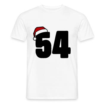 54 Numéro Noël - T-shirt homme - blanc - Devant - AI Model Male 178 dark (178cm)