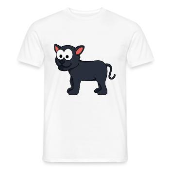 Panther Comic Tier - Männer T-Shirt - Weiß - Vorne - AI Model Male 178 dark (178cm)